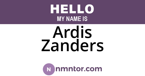 Ardis Zanders