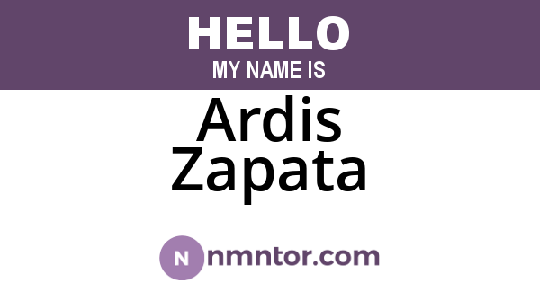 Ardis Zapata