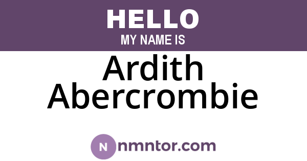 Ardith Abercrombie