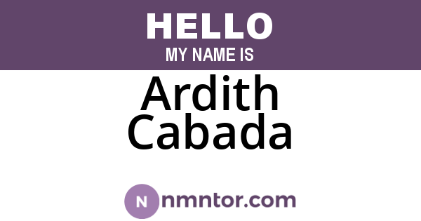 Ardith Cabada