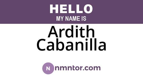 Ardith Cabanilla