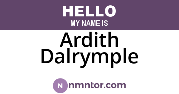 Ardith Dalrymple
