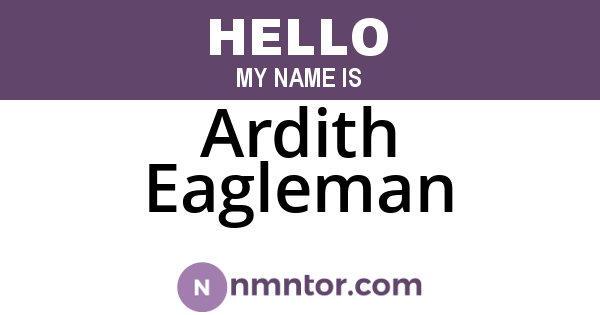 Ardith Eagleman