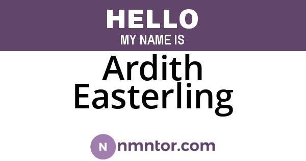 Ardith Easterling