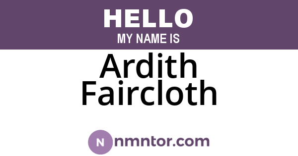 Ardith Faircloth