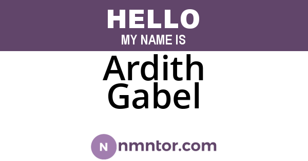 Ardith Gabel