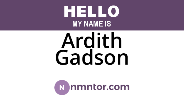 Ardith Gadson