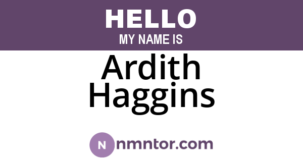 Ardith Haggins