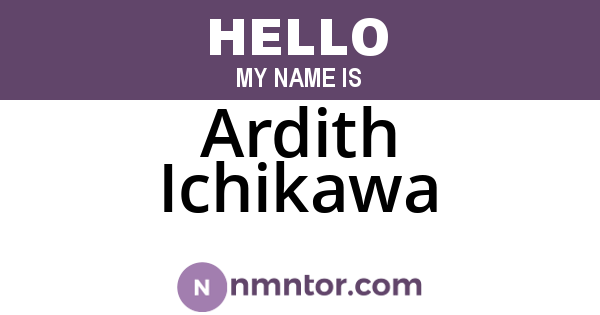 Ardith Ichikawa