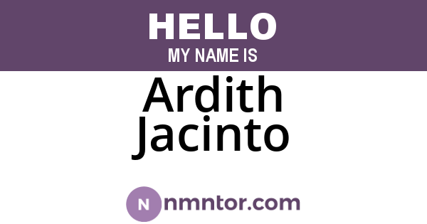 Ardith Jacinto