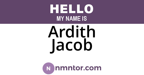 Ardith Jacob