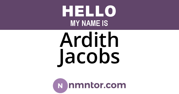 Ardith Jacobs