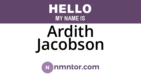 Ardith Jacobson