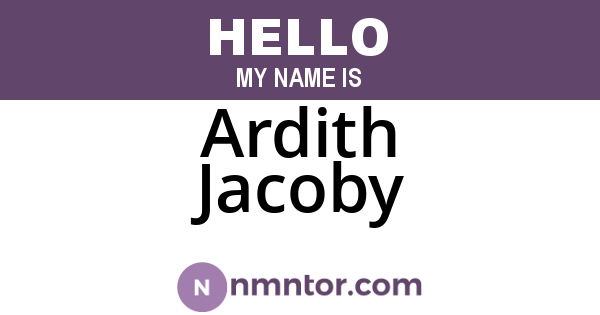 Ardith Jacoby