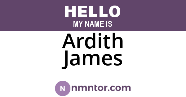 Ardith James
