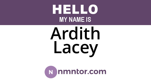 Ardith Lacey