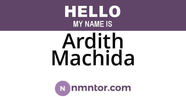 Ardith Machida
