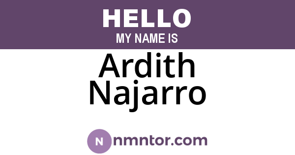 Ardith Najarro