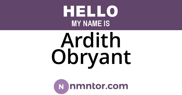 Ardith Obryant