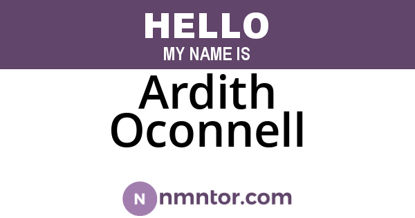 Ardith Oconnell