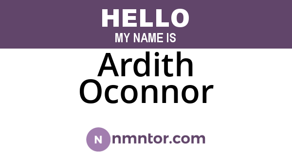 Ardith Oconnor