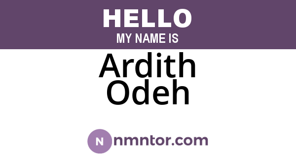 Ardith Odeh