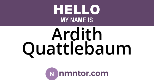 Ardith Quattlebaum
