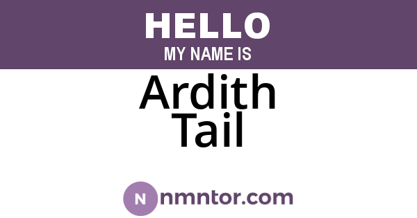 Ardith Tail