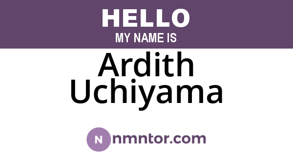 Ardith Uchiyama