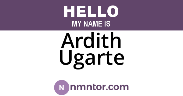 Ardith Ugarte