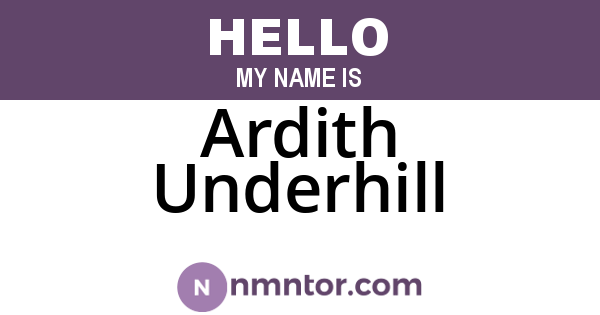 Ardith Underhill