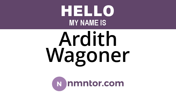 Ardith Wagoner