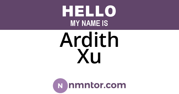 Ardith Xu