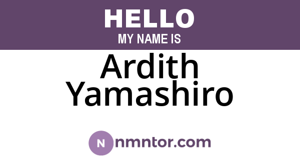 Ardith Yamashiro