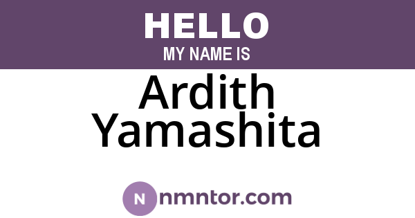 Ardith Yamashita