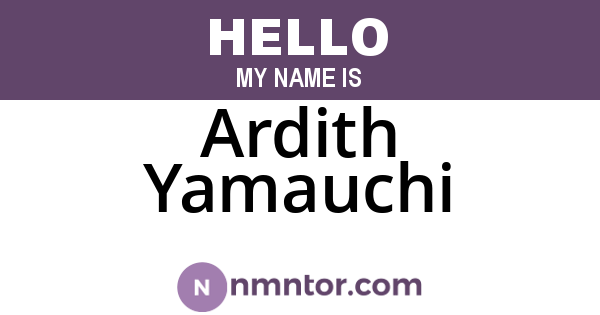 Ardith Yamauchi