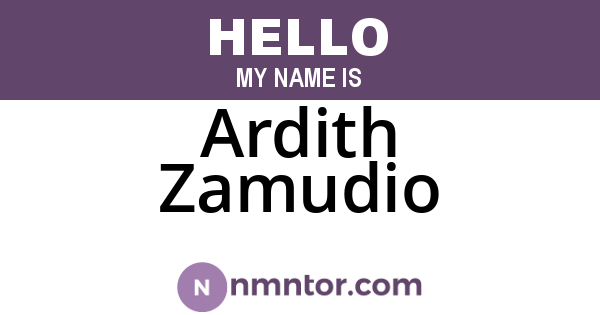 Ardith Zamudio