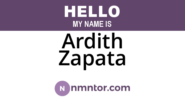 Ardith Zapata