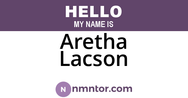 Aretha Lacson
