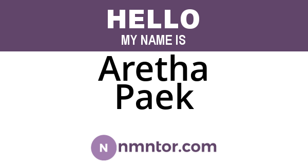 Aretha Paek