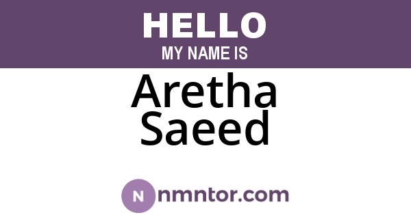 Aretha Saeed
