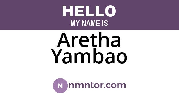 Aretha Yambao