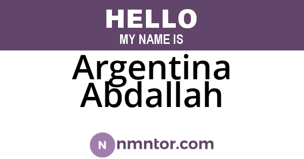 Argentina Abdallah