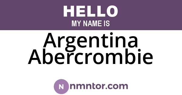Argentina Abercrombie