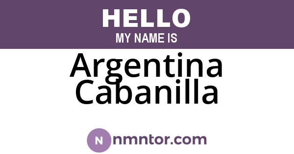 Argentina Cabanilla