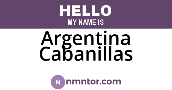 Argentina Cabanillas