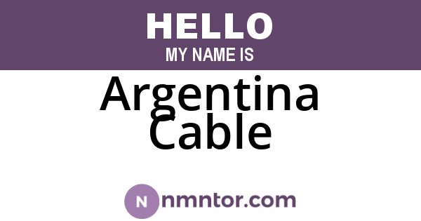 Argentina Cable