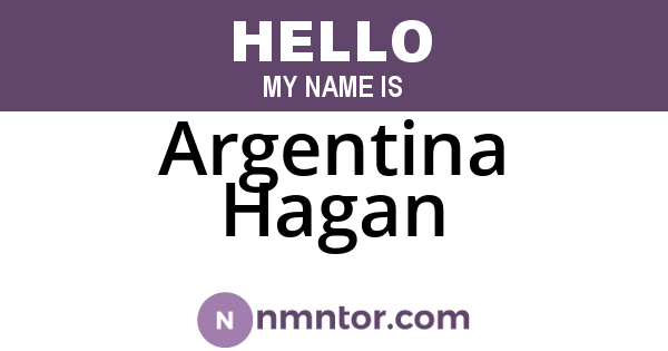 Argentina Hagan