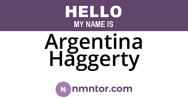 Argentina Haggerty