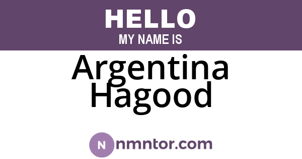 Argentina Hagood